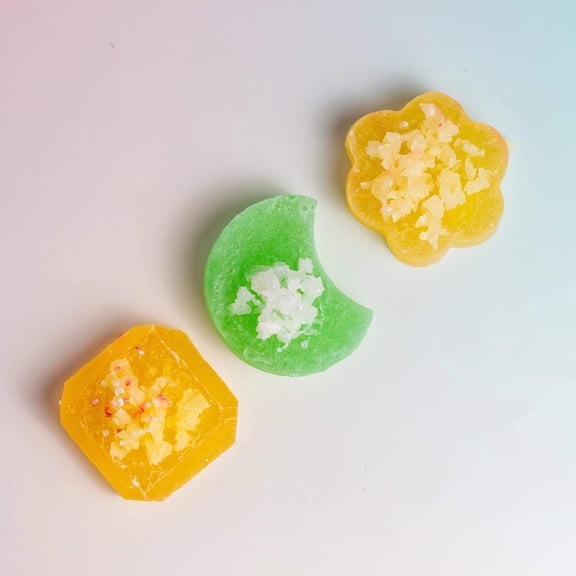 Silky Gem Signature Trio Collection Handcrafted Edible Jewelry, Vegan and Gluten-Free, Real Fruit, Assorted Flavors (Mango, Peach, Honeydew)