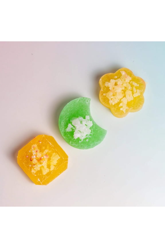 Signature Trio Collection Handcrafted Edible Jewelry, Vegan and Gluten-Free, Real Fruit, Assorted Flavors (Mango, Peach, Honeydew)