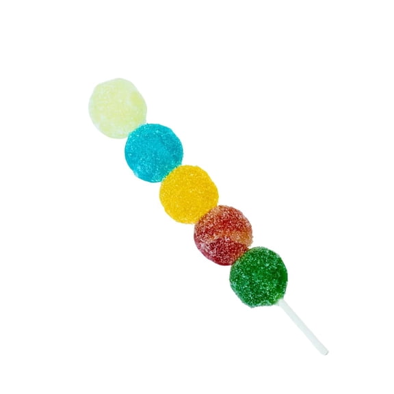 Silky Gem Sizzle Pops Sour ASMR Crystal Candy Skewer, Artisanal Edible Jewelry, 5 Fruit Flavors, Vegan & Gluten-Free Gourmet Gift