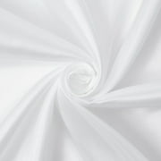 Silky Habutai Polyester Lining 45  Fabric By The Yard - White