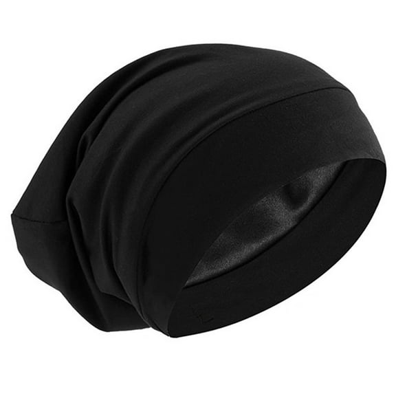 Silky Lined Sleeping Caps Bonnet for Curly Hair and Braids Stay On All Night Hair Wrap Sleeping Caps for Woman