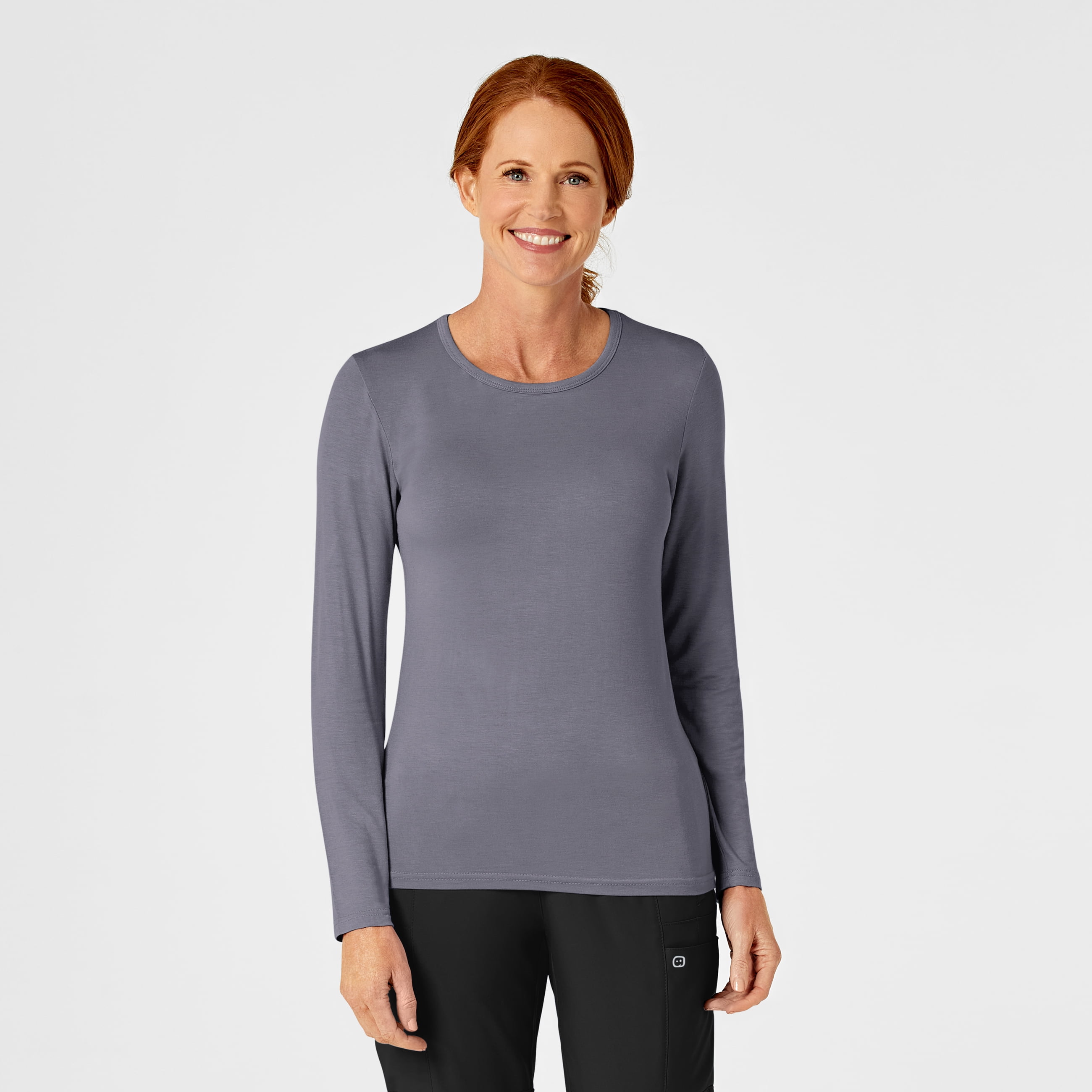 Silky Long-Sleeve Tee Tees & Sub-Scrubs - Walmart.com