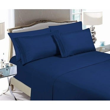 - Silky Microfiber Pillowcase Set - Super Soft 1500 Series, Wrinkle & Fade Resistant - Standard Size - Navy Blue