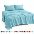 thumbnail image 1 of Elegant Comfort 4-Piece Microfiber Bed Sheet Set - Soft Breathable Cooling Hotel Sheets, Deep, 1 of 5