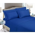 thumbnail image 1 of - Silky Microfiber Sheet Set - Super Soft 1500 Series, Deep Pocket, Wrinkle & Fade Resistant - Twin/Twin XL Royal Blue, 1 of 5
