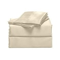 thumbnail image 1 of Silky Satin Bed Sheet Set 4-Piece (Ivory, Queen), 1 of 5
