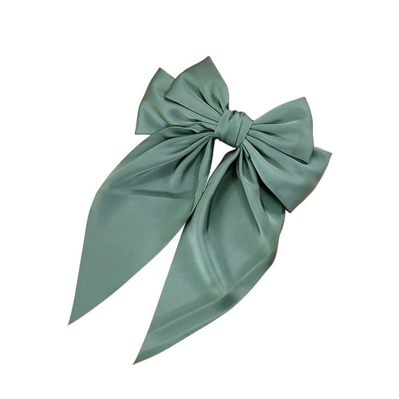 Silky Satin Hair Bows 3Pcs Big Hair Bows for Women Hair Ribbons Oversized Long Tail White Hair Bow Hair Bow Large Hair Ribbon