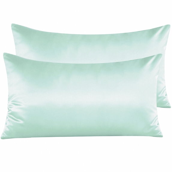 Silky Satin Pillowcase For Skin and Hair Zipper Pillow Case 2 Pack NTBAY Bedding
