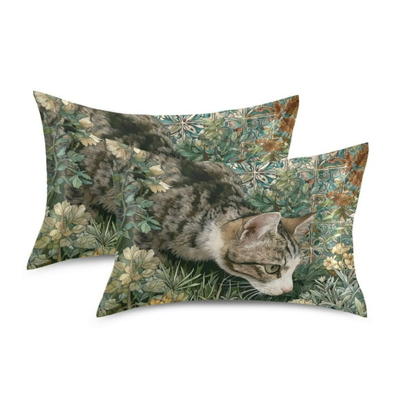 Silky Satin Standard Pillowcases For Hair And Skin A Cat