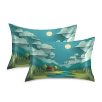 Silky Satin Standard Pillowcases For Hair And Skin A Landscape