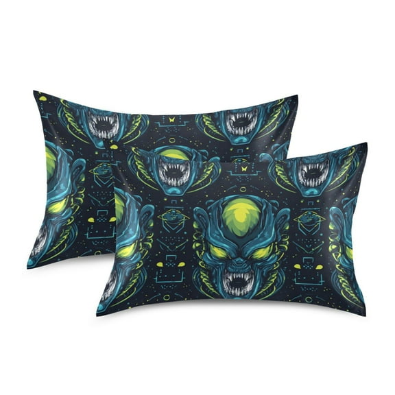 Silky Satin Standard Pillowcases For Hair And Skin Alien
