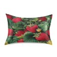 thumbnail image 1 of Satin Pillowcase Home Luxury Envelope Pillowcases Soft And Smooth Strawberry-Print, 1 of 6