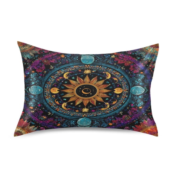 Satin Pillowcase Home Luxury Envelope Pillowcases Soft And Smooth Sun Moon & Stars