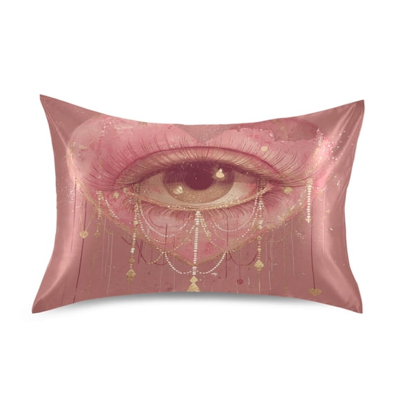 Satin Pillowcase Home Luxury Envelope Pillowcases Soft And Smooth Eye Within The Shape Of Heart