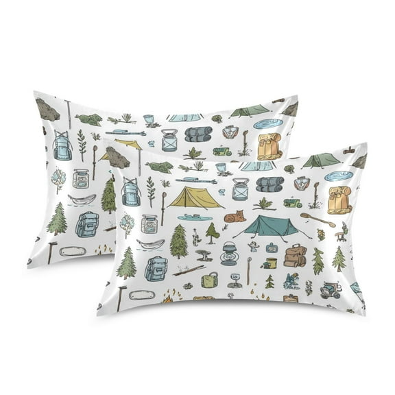 Silky Satin Standard Pillowcases For Hair And Skin Camping Elements