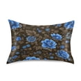 thumbnail image 1 of Satin Pillowcase Home Luxury Envelope Pillowcases Soft And Smooth with Bright Electric-Blue Florals Pattern, 1 of 6