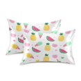 thumbnail image 1 of Silky Satin Standard Pillowcases For Hair And Skin Colorful Summer, 1 of 9
