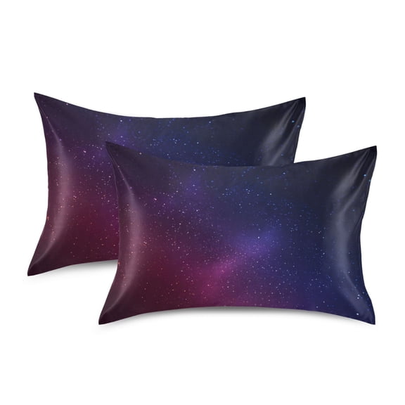 Silky Satin Standard Pillowcases For Hair And Skin Galaxy