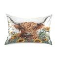 thumbnail image 1 of Satin Pillowcase Home Luxury Envelope Pillowcases Soft And Smooth A Highland Cow, 1 of 6