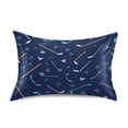 thumbnail image 1 of Satin Pillowcase Home Luxury Envelope Pillowcases Soft And Smooth Hockey Themed Pattern, 1 of 6