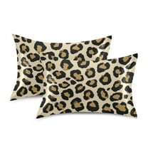 Silky Satin Standard Pillowcases For Hair And Skin Leopard Print Vector