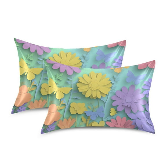 Silky Satin Standard Pillowcases For Hair And Skin Paper-cut