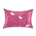thumbnail image 1 of Satin Pillowcase Home Luxury Envelope Pillowcases Soft And Smooth Cherry Blossom, 1 of 6