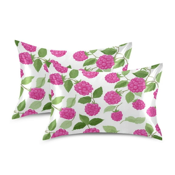 Silky Satin Standard Pillowcases For Hair And Skin Raspberry