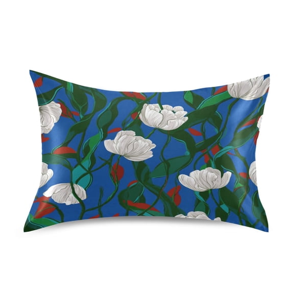 Silky Satin Standard Pillowcases For Hair And Skin Rosebush Vector