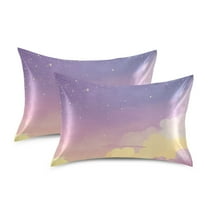 Silky Satin Standard Pillowcases For Hair And Skin Soft Purple
