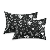 Silky Satin Standard Pillowcases For Hair And Skin Various Abstract Flowers