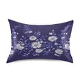 thumbnail image 1 of Satin Pillowcase Home Luxury Envelope Pillowcases Soft And Smooth White Navy Blue, 1 of 6