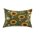 thumbnail image 1 of Satin Pillowcase Home Luxury Envelope Pillowcases Soft And Smooth Sunflower Daises Pattern, 1 of 6