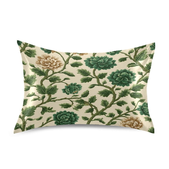 Satin Pillowcase Home Luxury Envelope Pillowcases Soft And Smooth Indian Style Flower