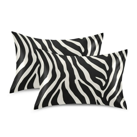 Silky Satin Standard Pillowcases For Hair And Skin Zebra Stripes