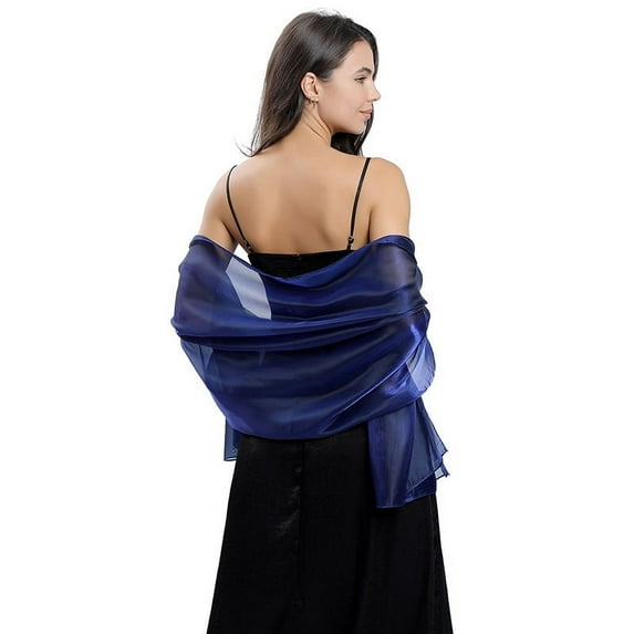 Silky Shawls and Wraps for Evening Dresses Women Sheer Soft Bridesmaid Wedding Formal Party Organza Shawl