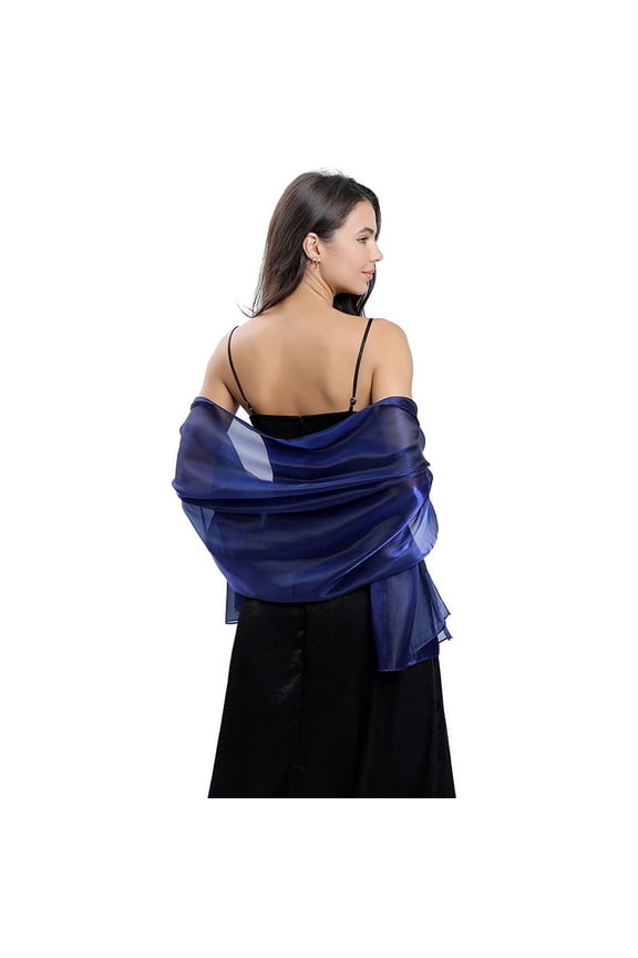 Silky Shawls and Wraps for Evening Dresses Women Sheer Soft Bridesmaid Wedding Formal Party Organza Shawl