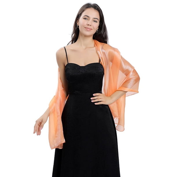 Silky Shawls and Wraps for Evening Dresses Women Sheer Soft Bridesmaid  Wedding Formal Party Organza Shawl - Walmart Business Supplies