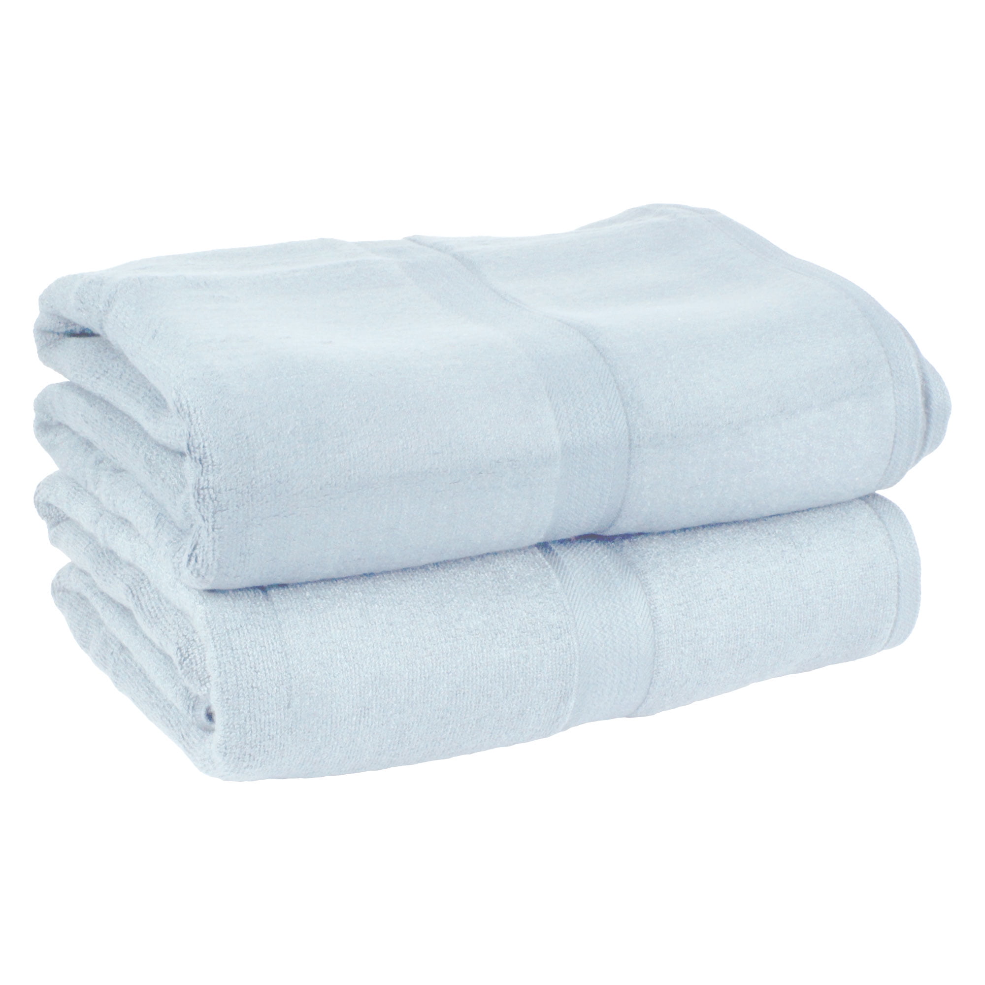 Silky Soft 100% Bamboo Oversized Beach Towels for Adults / Bath Sheet - Extra Soft - Powder Blue - 1