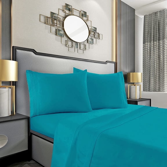 Silky-Soft 2-Piece Pillowcases, King Size - Turquoise