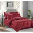 thumbnail image 1 of Silky Soft Bamboo Design Bed in a Bag 8 Piece Comforter Set Full/Queen, Burgundy, 1 of 3