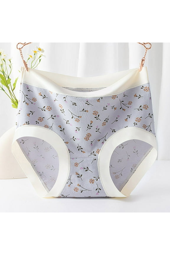 Silky Soft Cotton Panties for Women Moisture-Wicking Seamless Womens Briefs Breathable No-Roll Waistband Non-Slip Grip Elastic Undergarment Plus Size Elegant Underwear