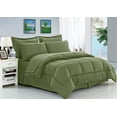 thumbnail image 1 of Silky Soft Dobby Stripe Bed-in-a-Bag 8-Piece Comforter Set ---King Sage, 1 of 4