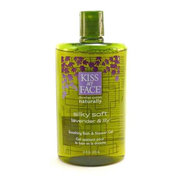 Silky Soft Lavender and Lily Shower Gel By Kiss My Face - 16 Ounces