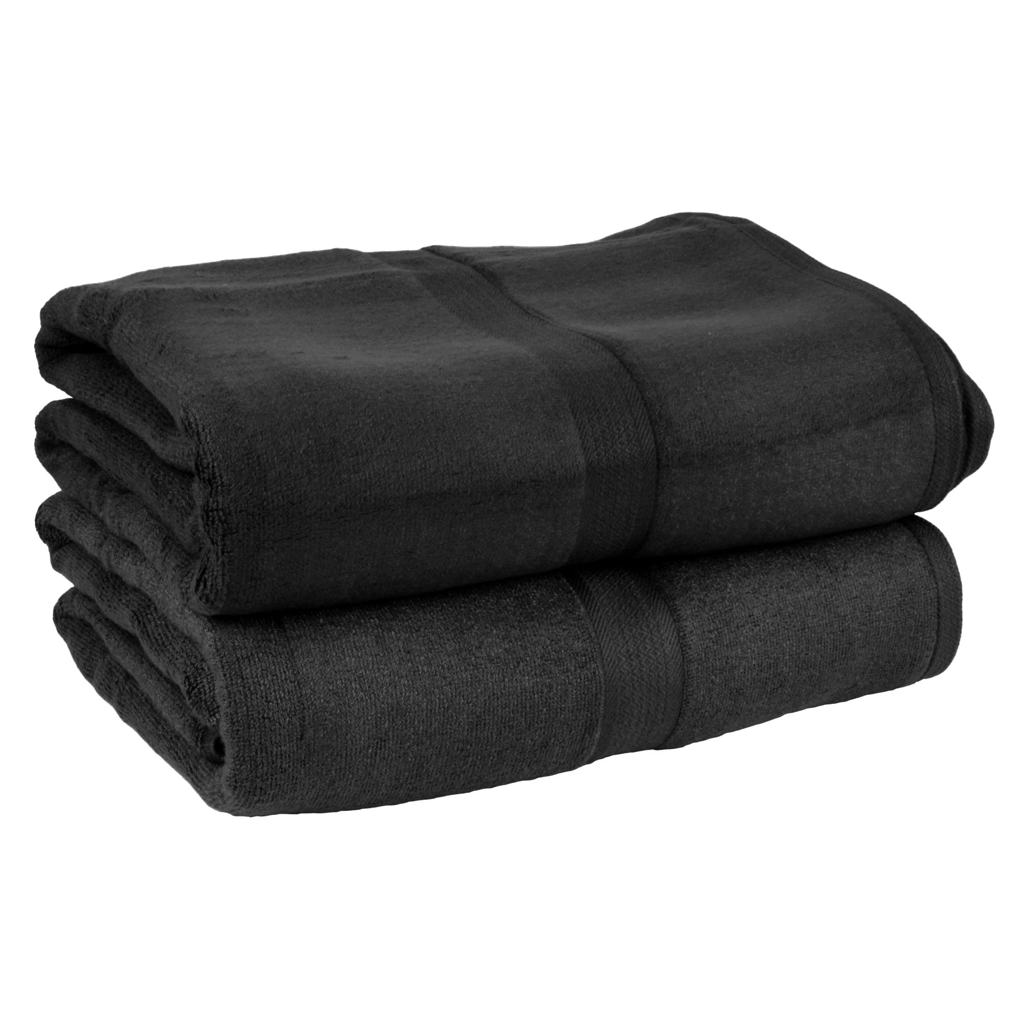 Silky Soft Oversized Bamboo Beach Towels for Adults / Bath Sheet - Extra Strong Blend - Black - 1