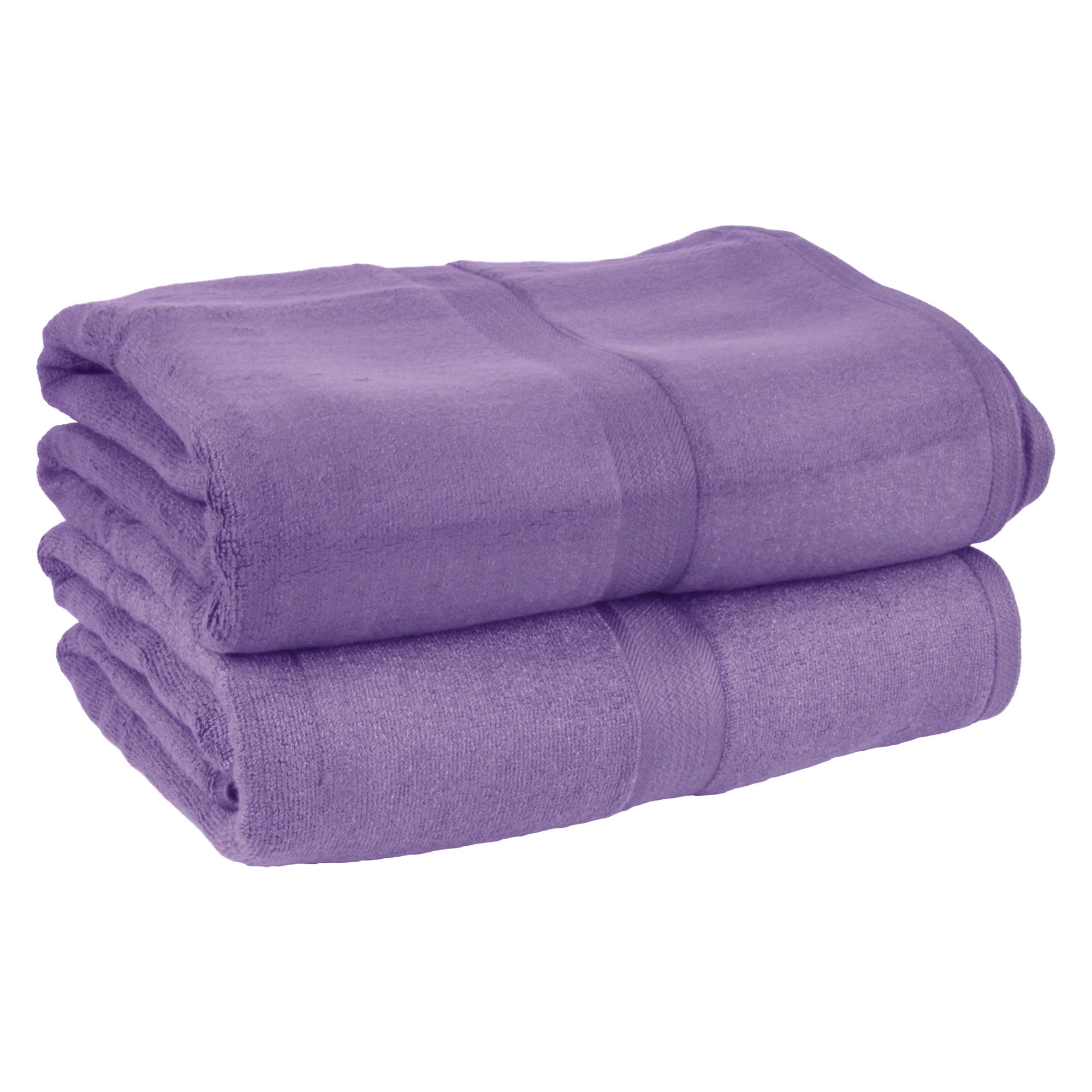 Silky Soft Oversized Bamboo Beach Towels for Adults / Bath Sheet - Extra Strong Blend - Eggplant Purple - 1