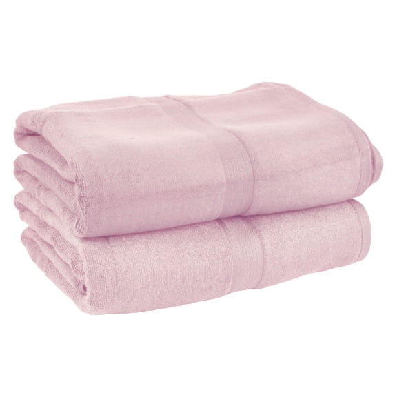 Silky Soft Oversized Bamboo Beach Towels for Adults / Bath Sheet - Extra Strong Blend - Pink - 1