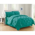 thumbnail image 1 of Silky Soft Pintuck Bed in a Bag 8 Piece Comforter Set FullQueen, Turqouise, 1 of 4