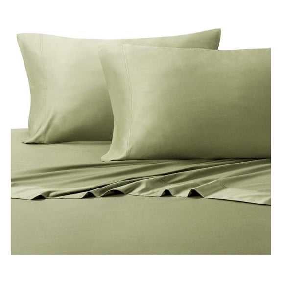 Silky-Soft Viscose from Bamboo-Cotton , California King 4PC Bed Sheets Set, Sage