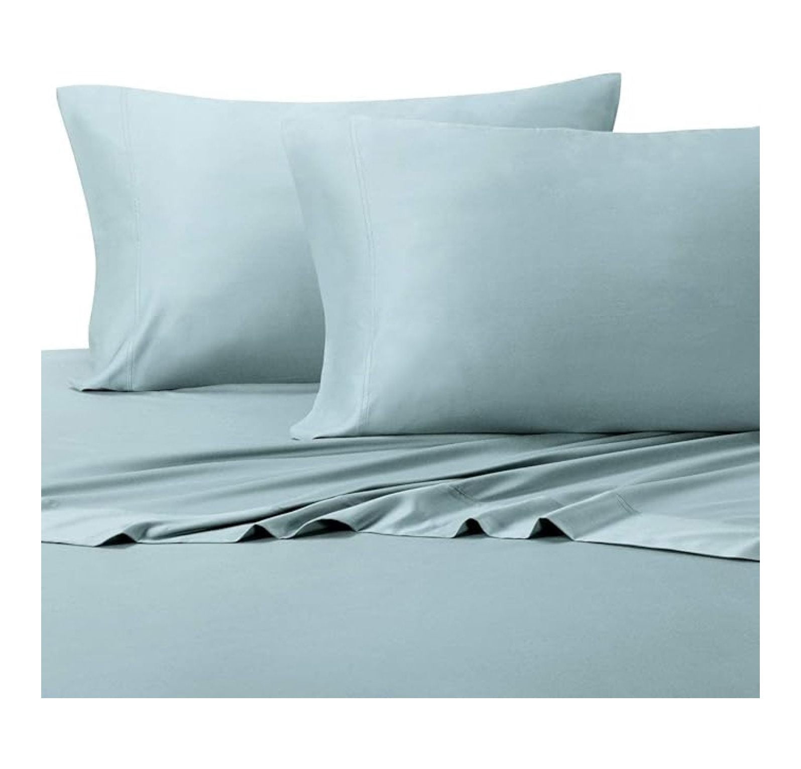 Silky-Soft Viscose from Bamboo-Cotton , Full 4PC Bed Sheets Set, Blue